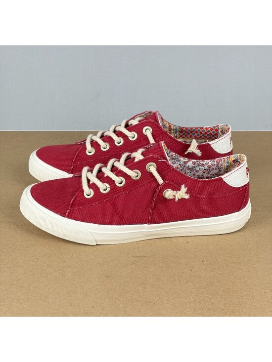 Blowfish Shoes - Blowfish Malibu Martina Canvas Sneakers Womens 8.5 Red White Lace Up Casual